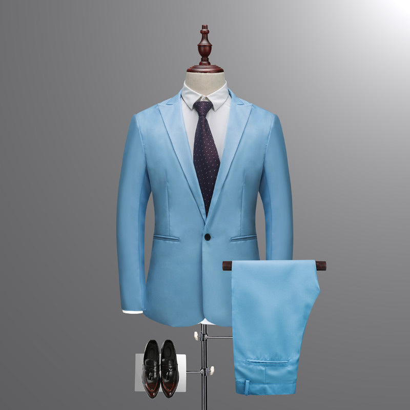 Casual Business Suit Two-piece Slim Men's Suit