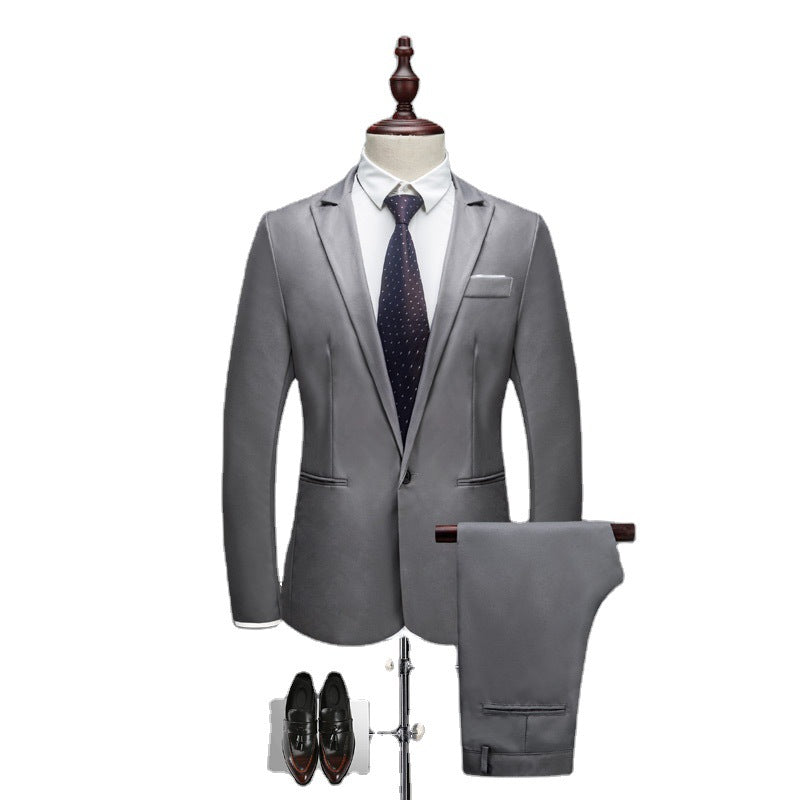 Casual Business Suit Two-piece Slim Men's Suit