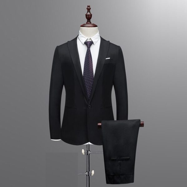 Casual Business Suit Two-piece Slim Men's Suit