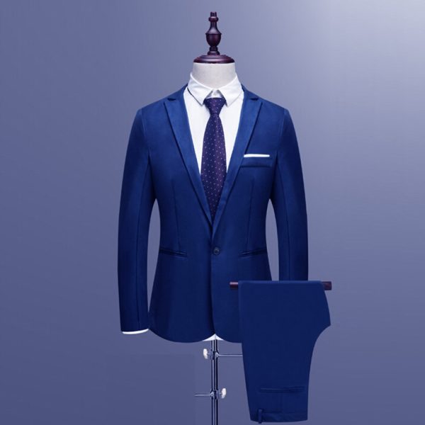 Casual Business Suit Two-piece Slim Men's Suit