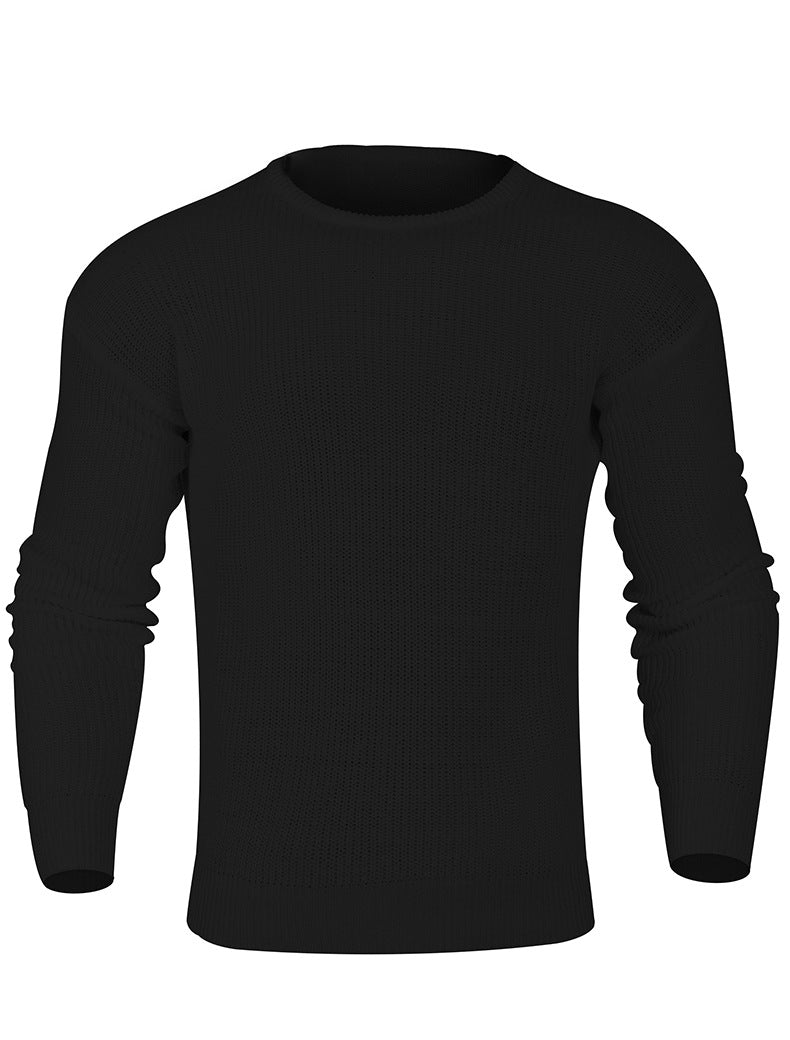 Men's Casual Solid Color Sweater Knitting