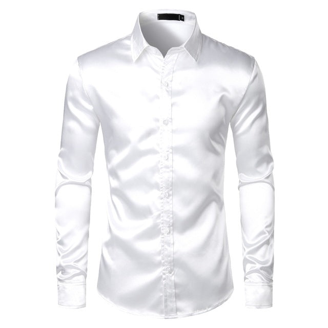 Men's Satin Dress Shirts