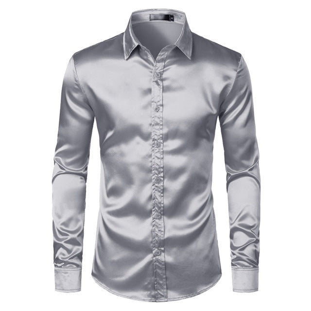 Men's Satin Dress Shirts