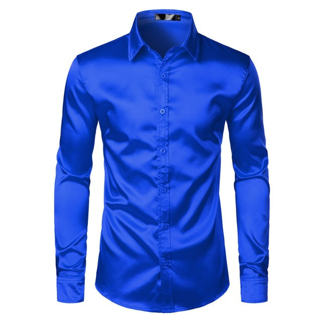 Men's Satin Dress Shirts