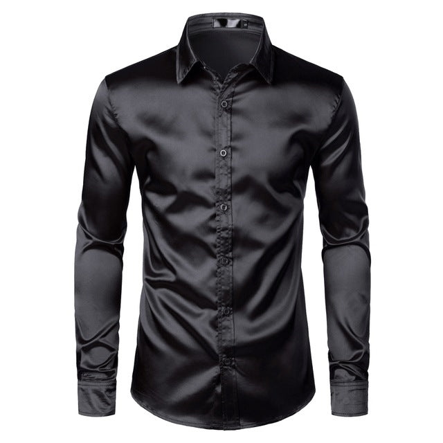 Men's Satin Dress Shirts