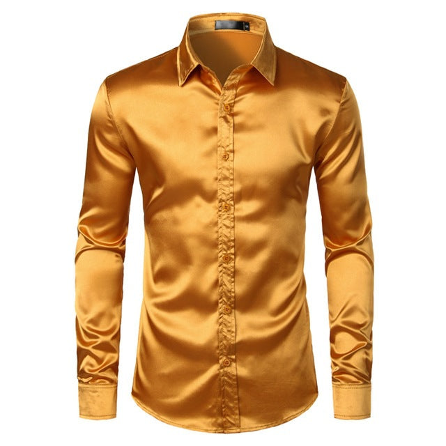 Men's Satin Dress Shirts