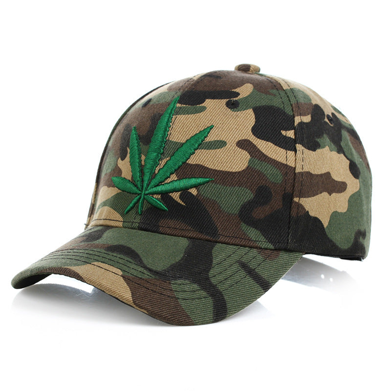 Green Maple Leaf Baseball Caps