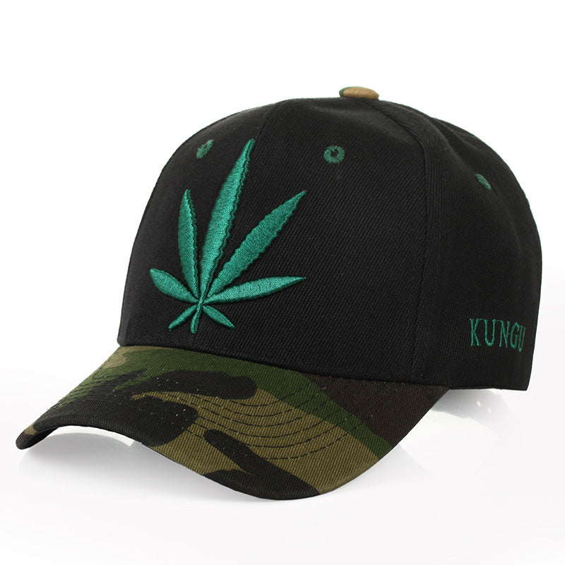 Green Maple Leaf Baseball Caps