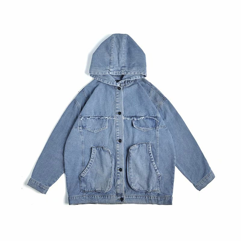 Hooded Denim Jacket for Students