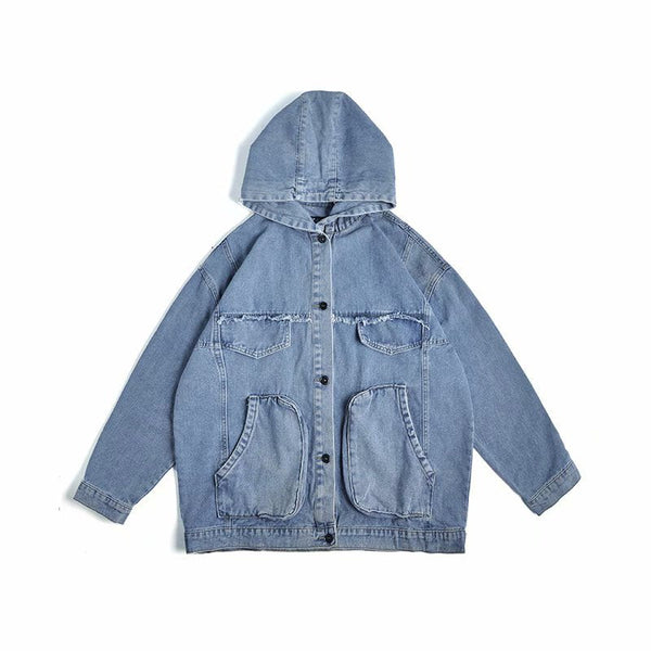 Hooded Denim Jacket for Students