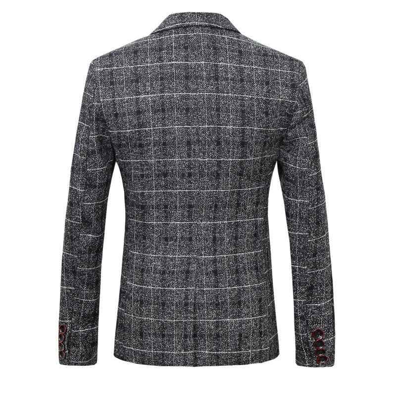 Men's Slim-fitting Plaid blazer