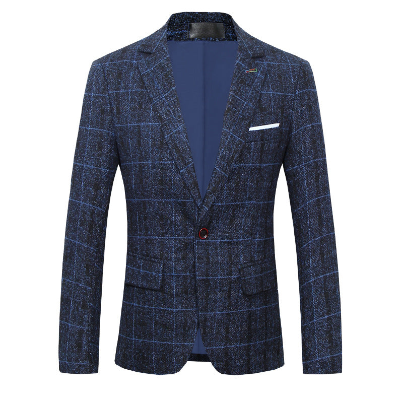 Men's Slim-fitting Plaid blazer