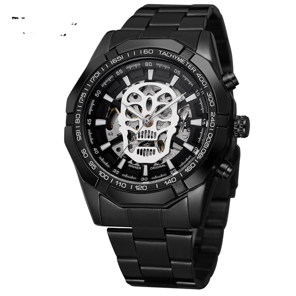 Automatic GOLD Steel Strap Skeleton Watch