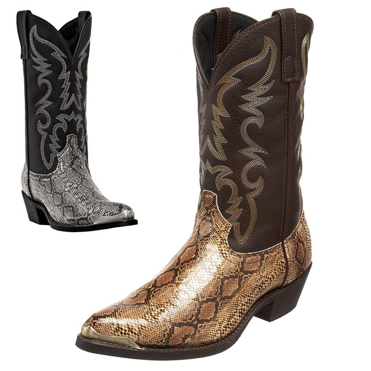 High-Heeled Iron Head Western Cowboy Boots