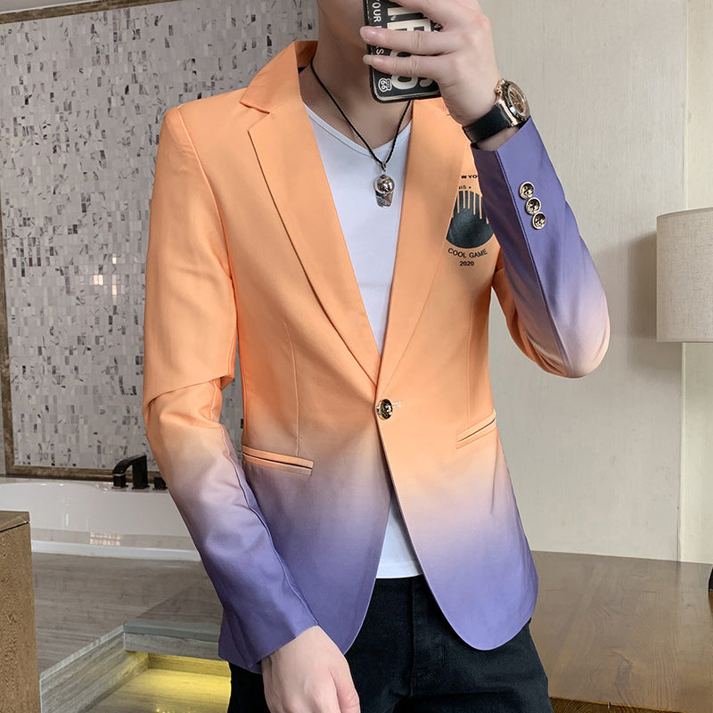 Male Gradient Suit Jacket