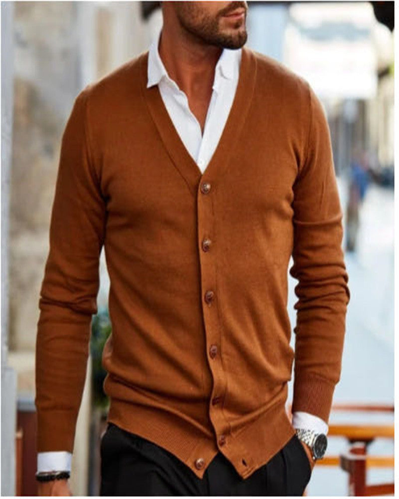 Semplice giacca casual da uomo in maglia