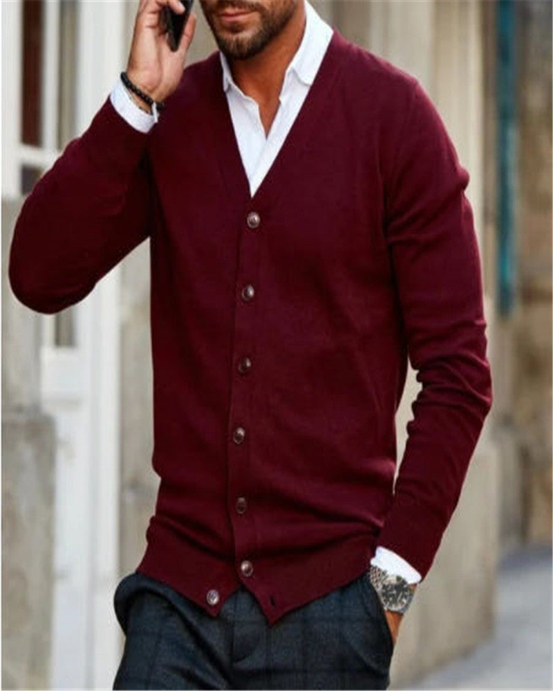 Semplice giacca casual da uomo in maglia