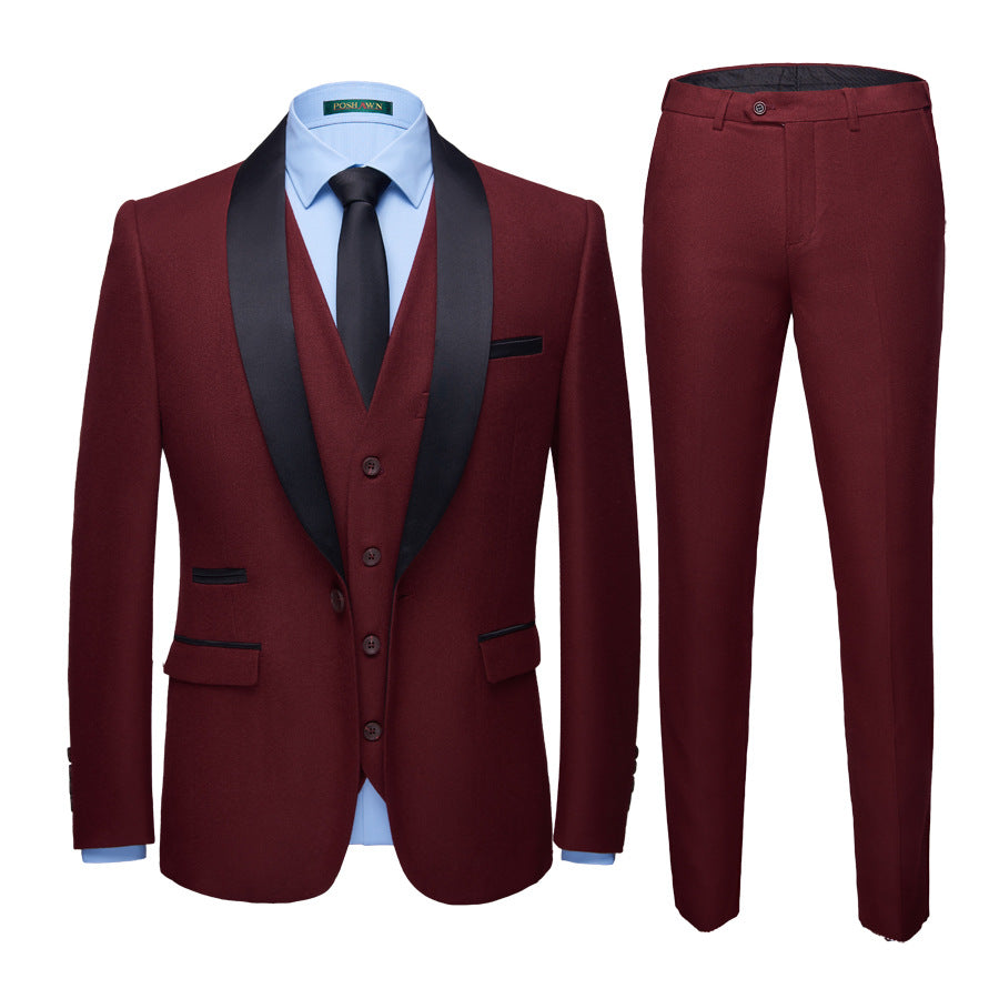 Men's Business Casual Suit Three-Piece Suit