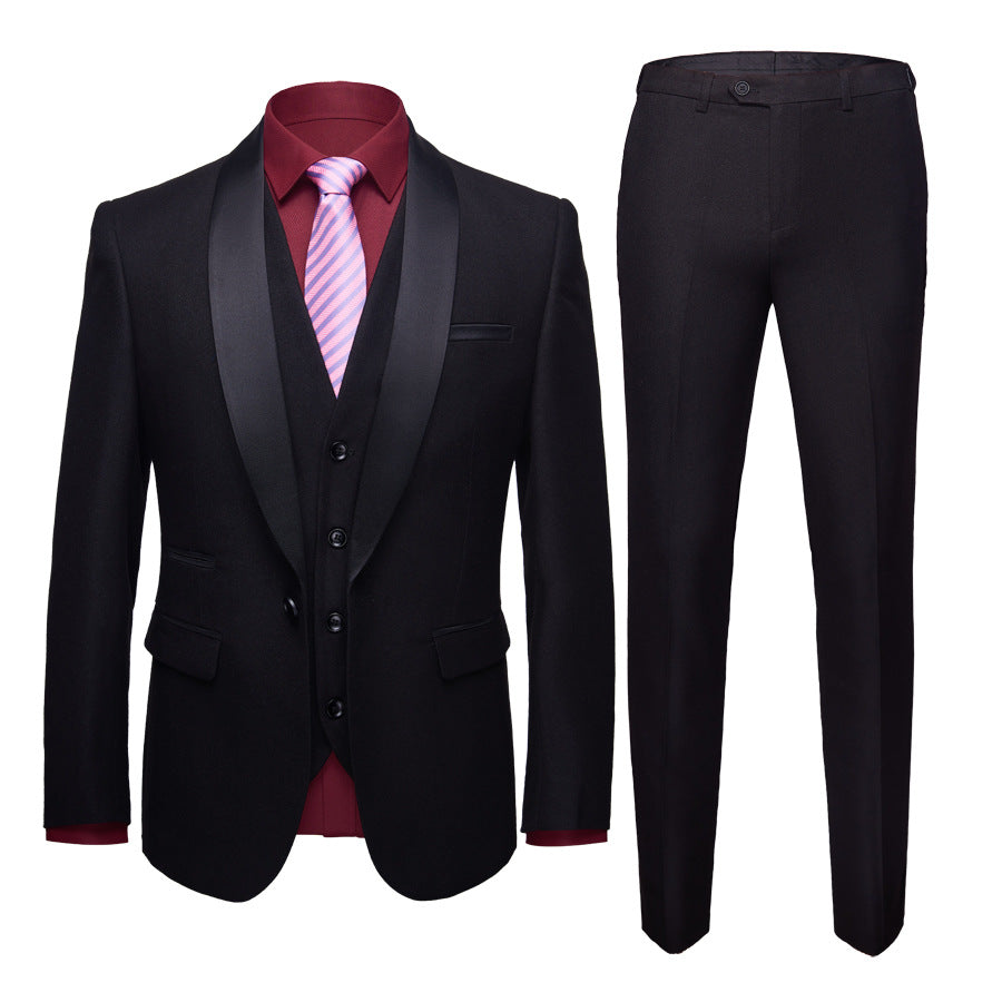 Men's Business Casual Suit Three-Piece Suit