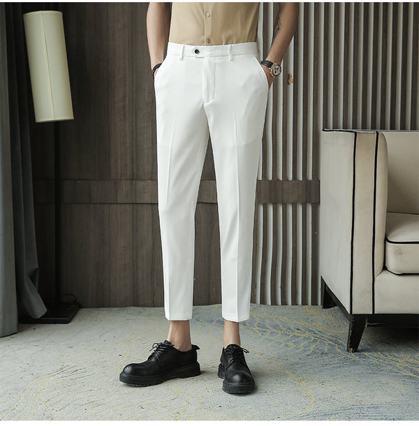 Pantalones informales finos y ajustados para hombre