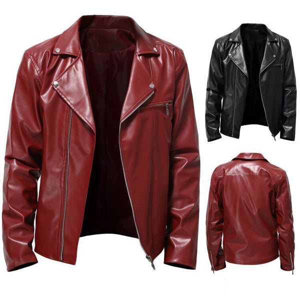 Spring And Autumn Leather Jacket men