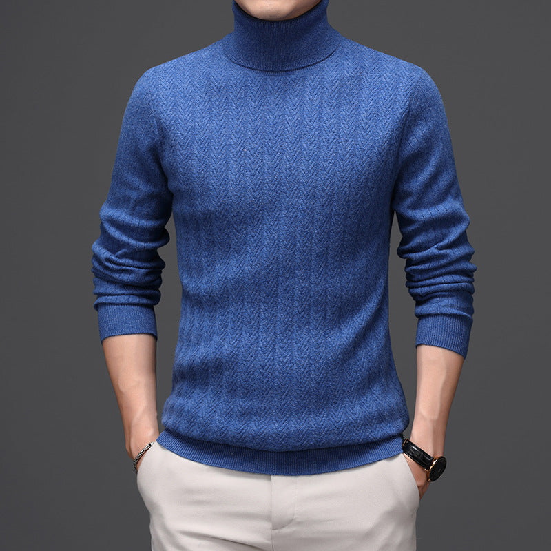 Maglione pullover a righe spesse in pura lana