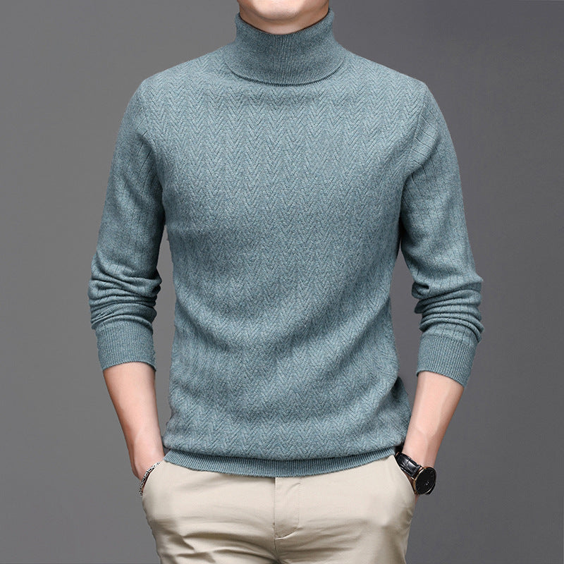 Maglione pullover a righe spesse in pura lana