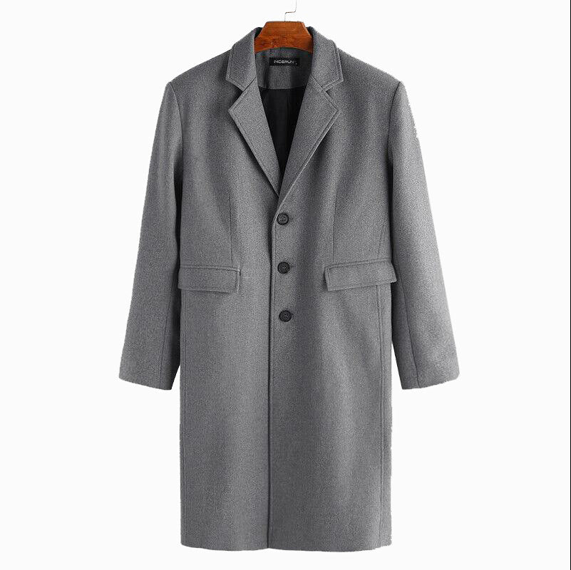 British style loose woolen trench coat