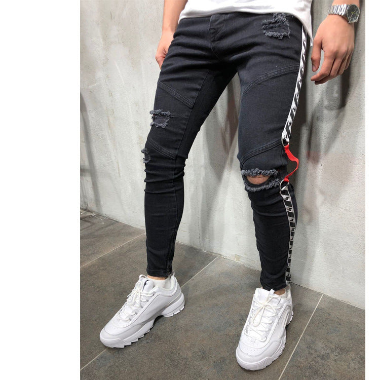 Men's Casual ripped jeans