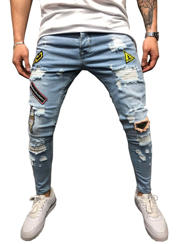 Men's Casual ripped jeans