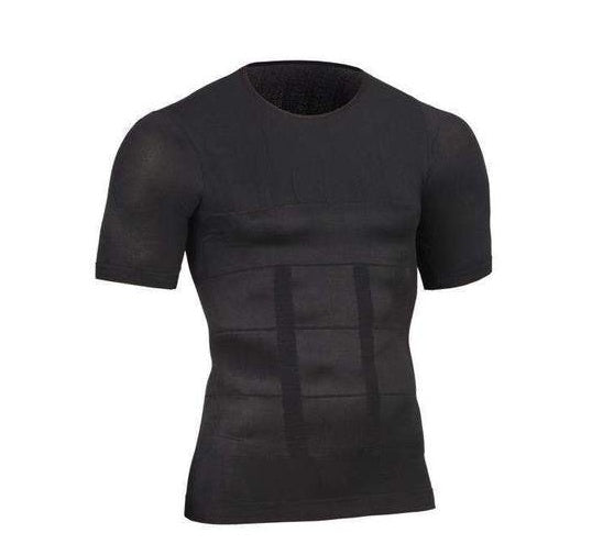 Male Chest Compression T-shirt Fitness Hero Belly Buster Slimming t-shirt