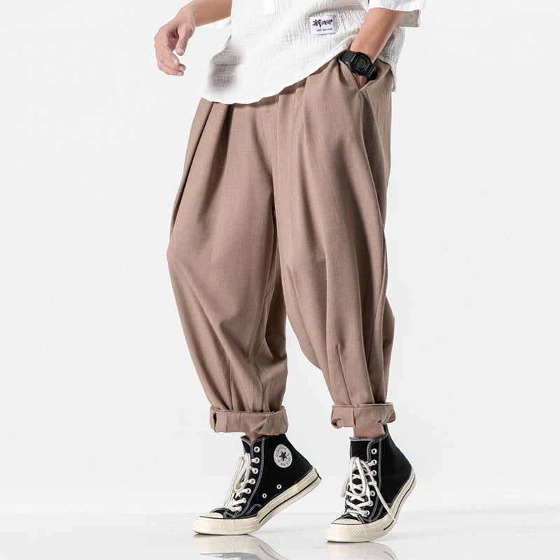 Men's Loose Stretchy Casual Ankle-Length Pants