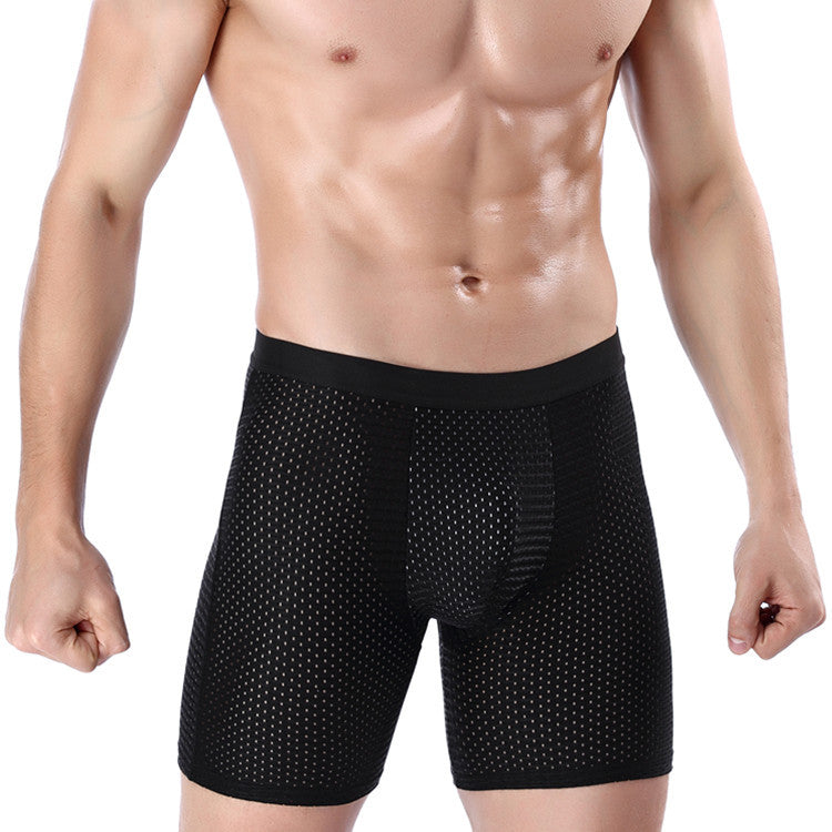 sexy breathable boxer briefs running wear leg long pants