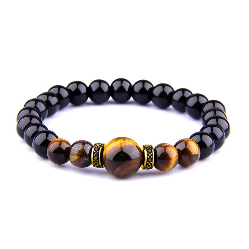 Natural Stone Bracelets Tiger Eye Beads Bracelet for Men