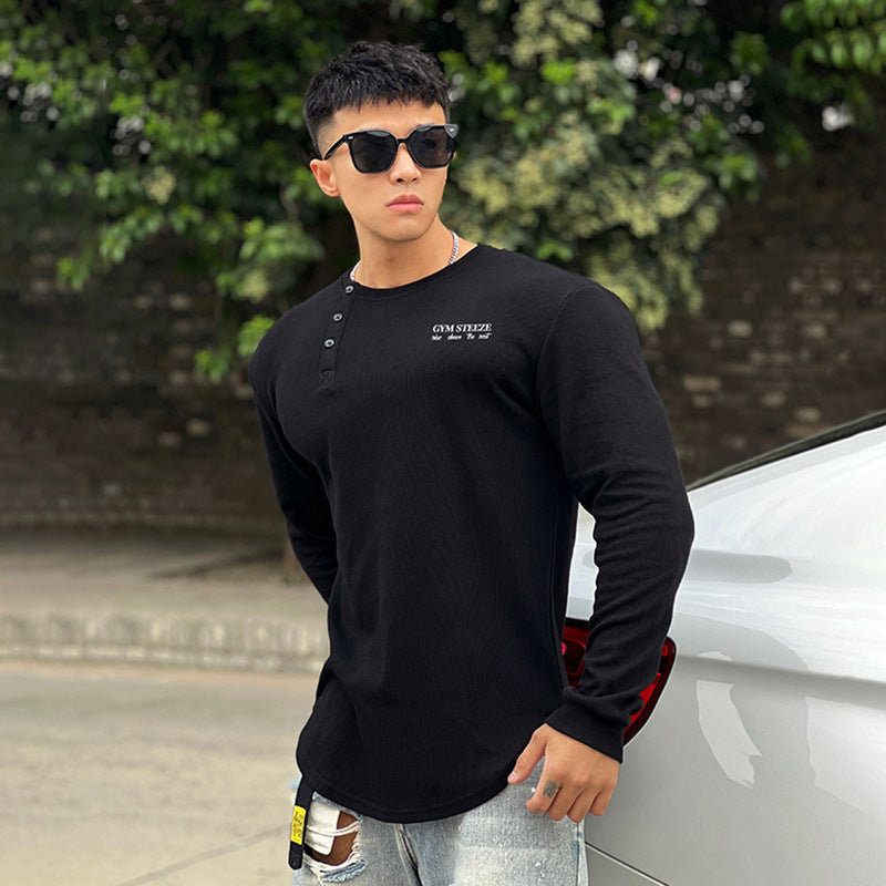 Long-sleeved Men's sports Fitness T-shirt