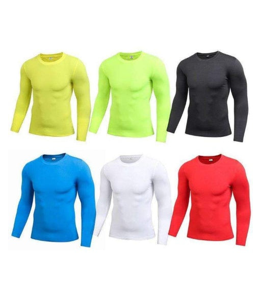 Men's Blank Long Sleeve Compression t-shirt for gym