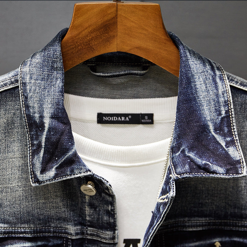 Handsome Loose Retro Cotton Denim Jacket Men