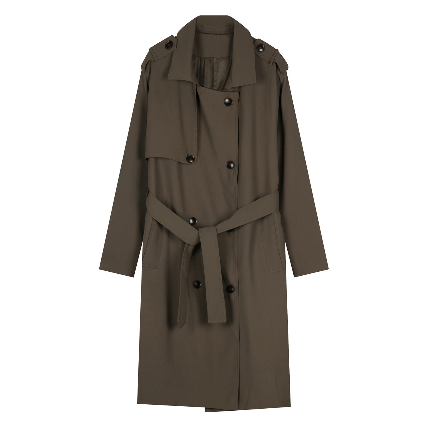 Double Breasted Simple Trench Coat Men's