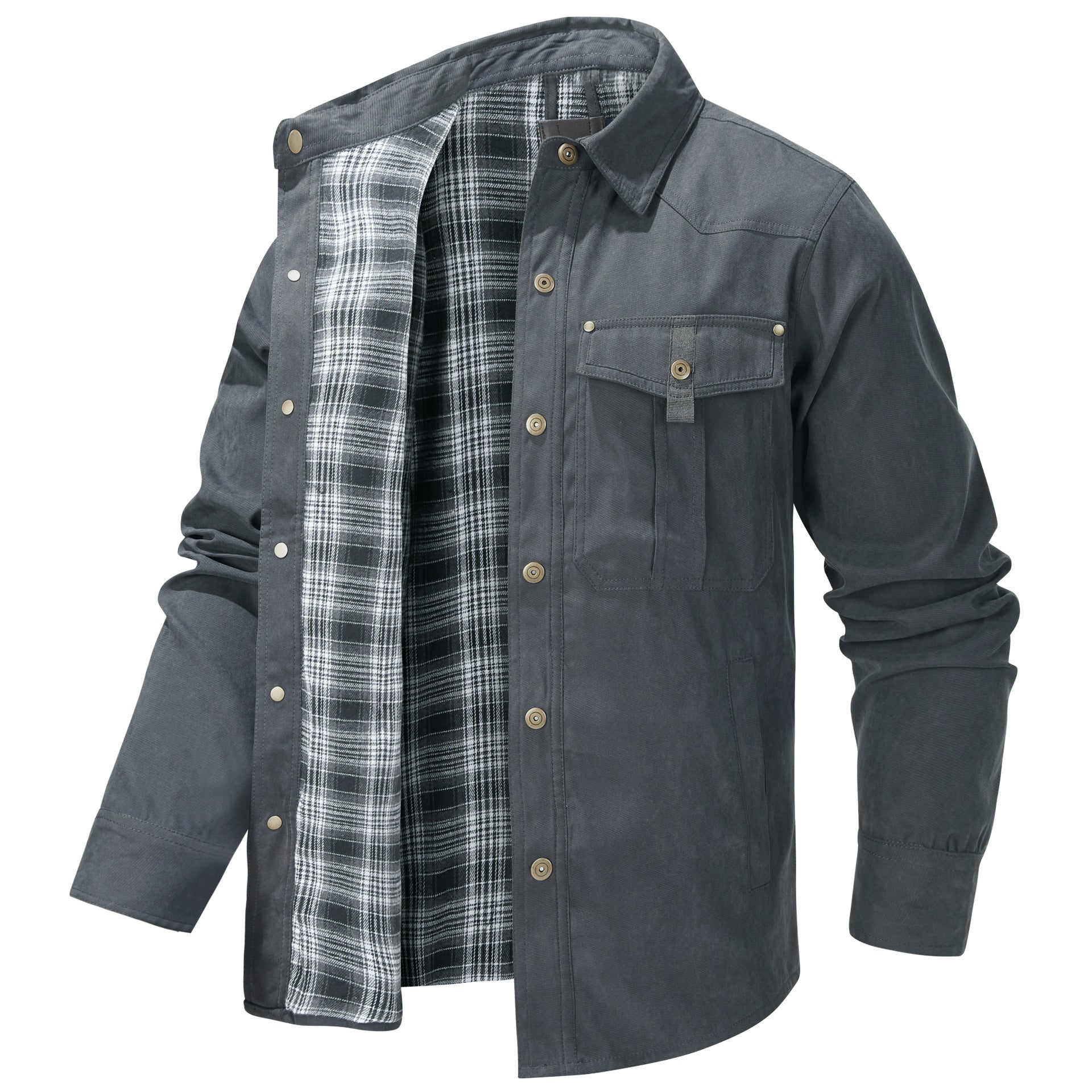 Lapel Plaid Flannel Casual shirt