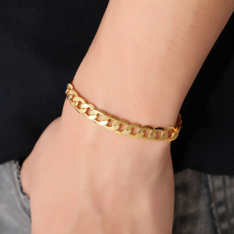 men's gold-plated bracelet