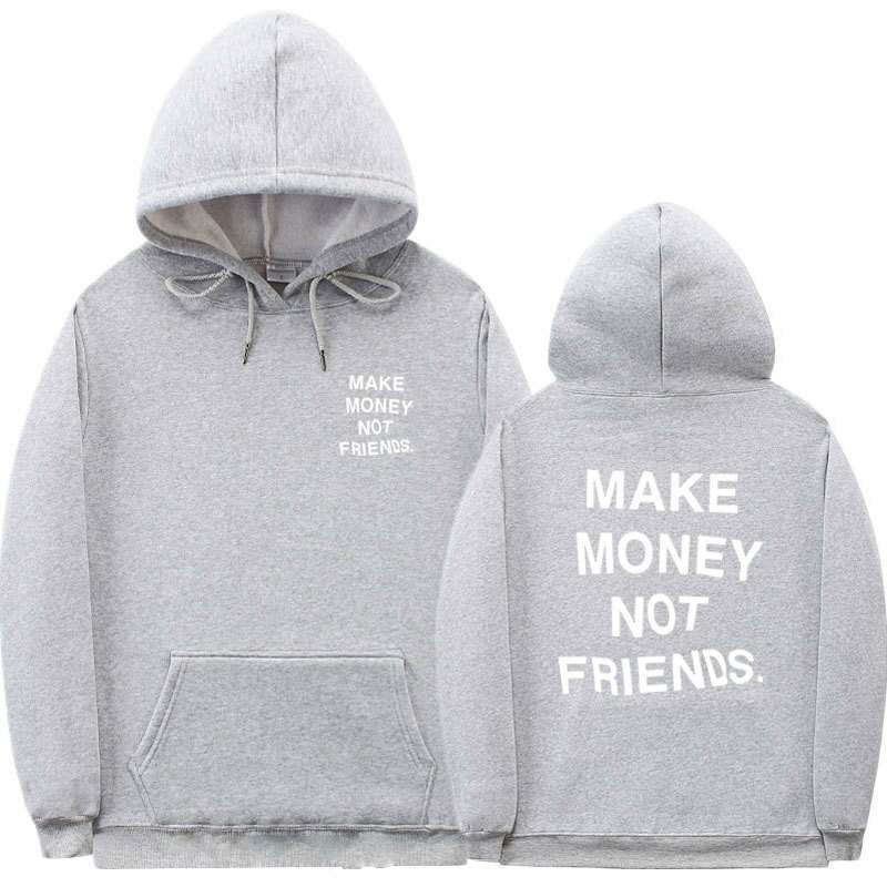 Letter printed men's and women's fleece hoodies