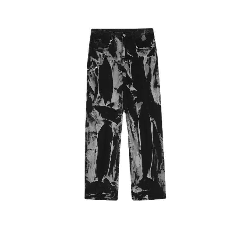 Unisex Retro Tie-dyed Jeans