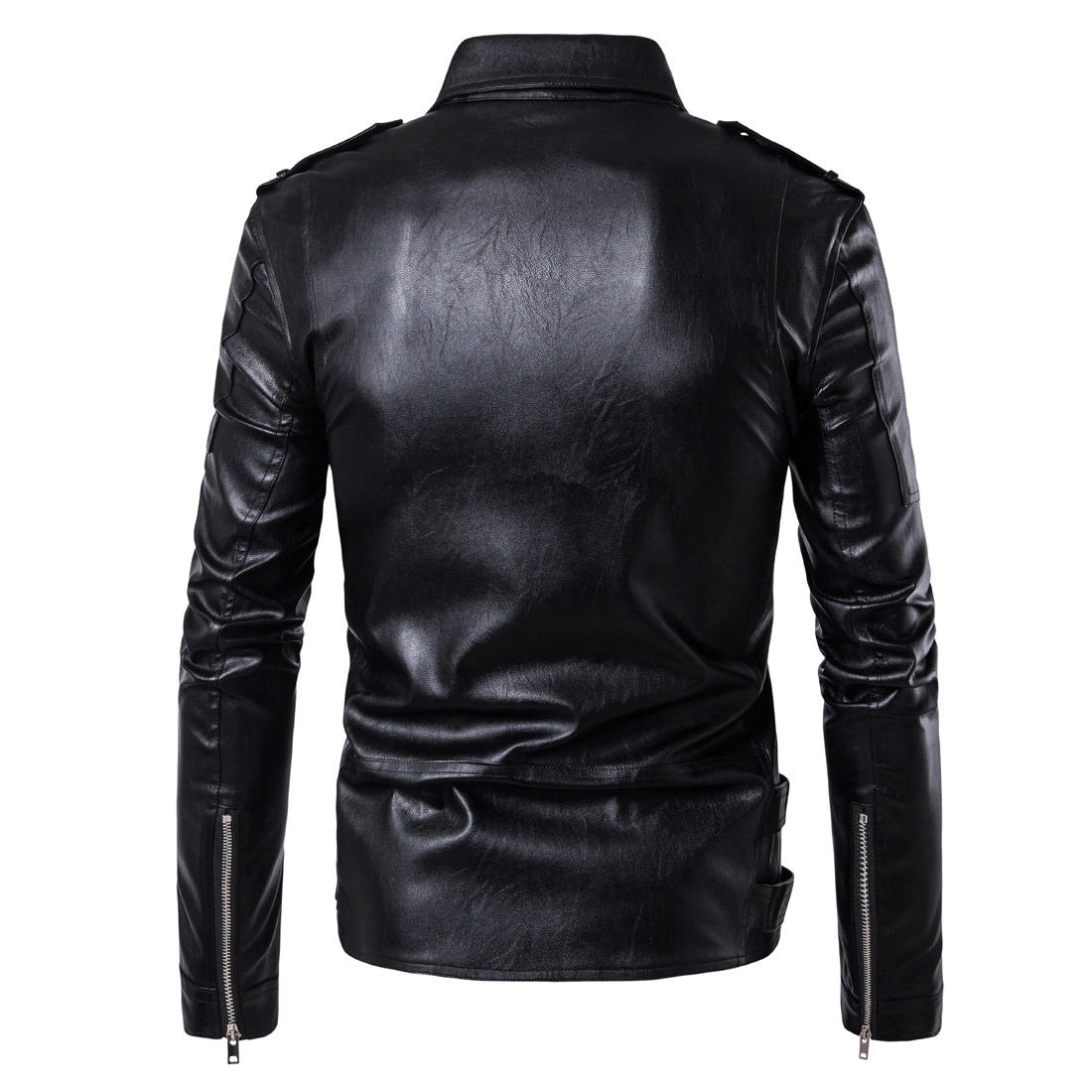 Punk Men's Leather Carripi Motorcycle jacket