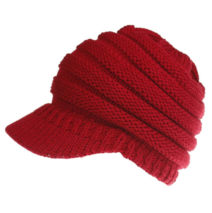 Women Ponytail Beanies Autumn Winter Hats