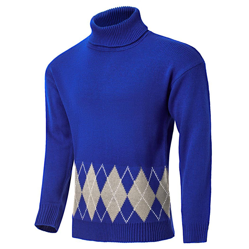 Men's Vintage Argyle Turtlenecks Sweater