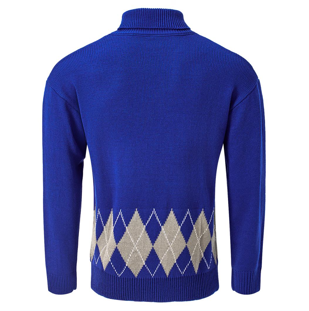 Maglione dolcevita Argyle vintage da uomo