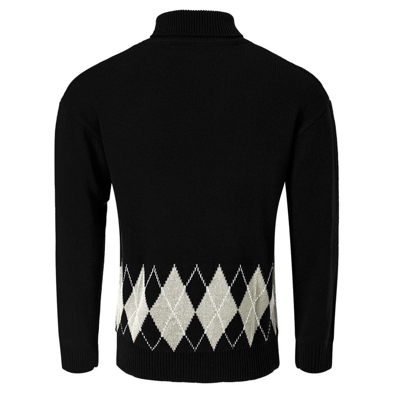 Men's Vintage Argyle Turtlenecks Sweater