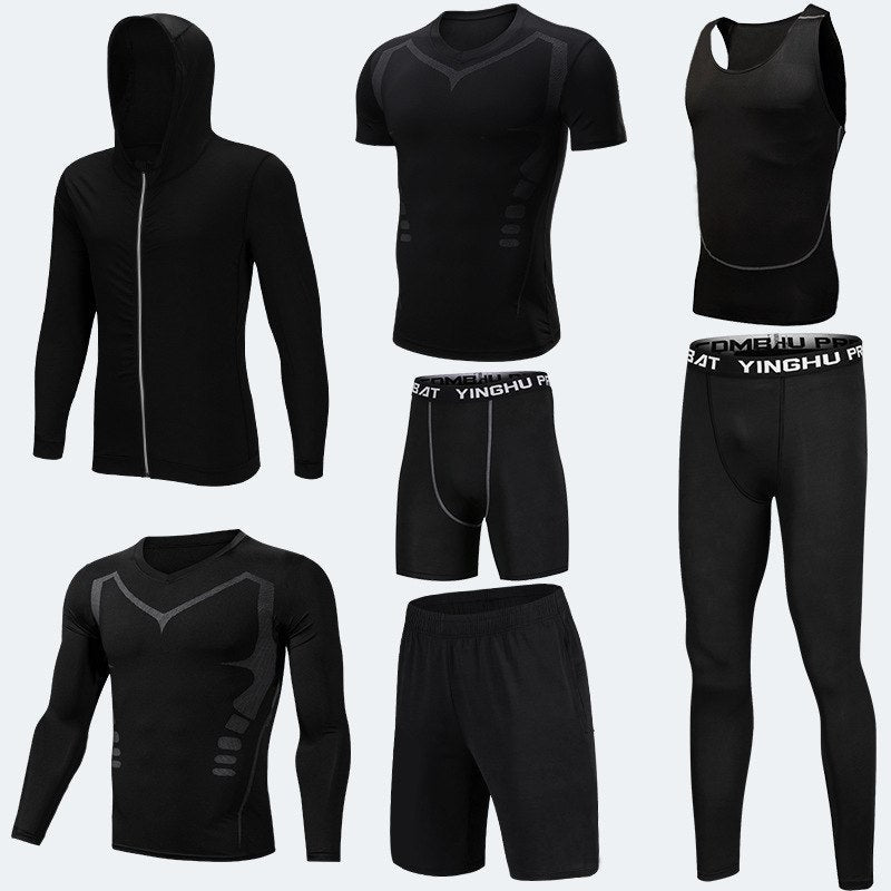 Running Workout Clothes Men 7pcs sets | Gym Fitness sports sets