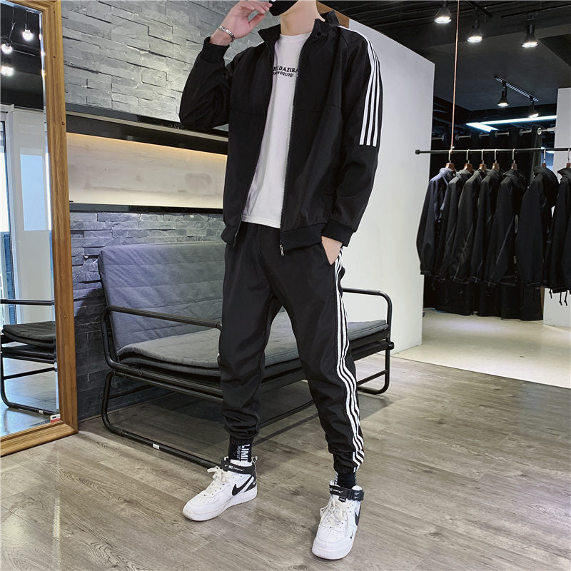 Patchwork Hip Hop Casual Men's Streetwear Set