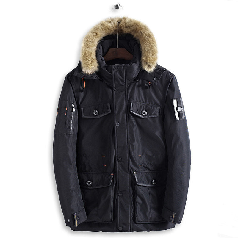 Men Winter Long Cotton warm Jacket